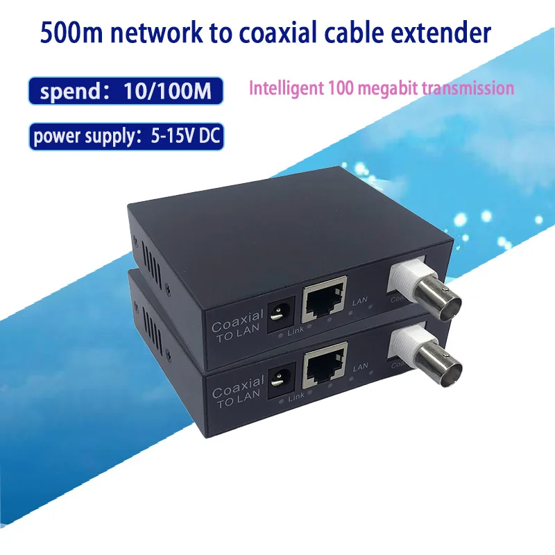 1 pár 10/100M ip Coaxia Prenos BNC na rj45 Port, IP Extender CCTV IP HD Video Extender EOC Ethernet Coaxia Extender 500m