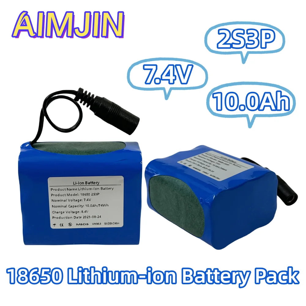 18650 2S3P 7.4 V 10000mAh Nabíjateľná Lítium-iónová Batéria,Reproduktorov, záznamníky, bezdrôtové monitorovacie zariadenia et