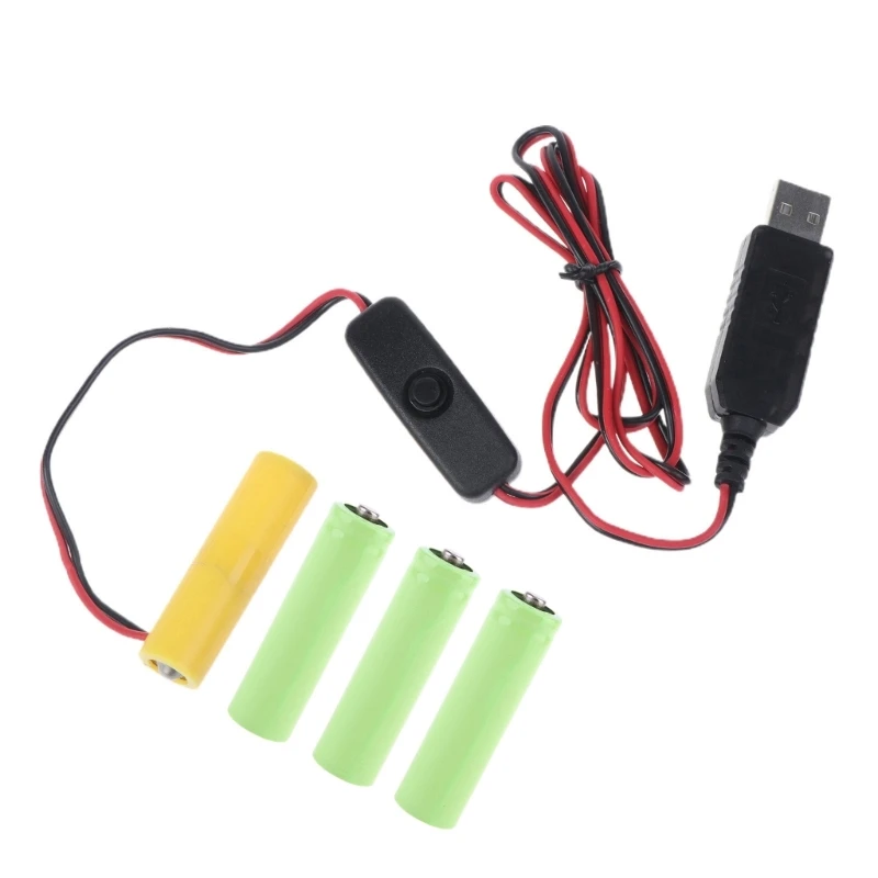 AA USB Napájací Kábel Vymeňte 4x 1,5 V AA Batérie Drop shipping