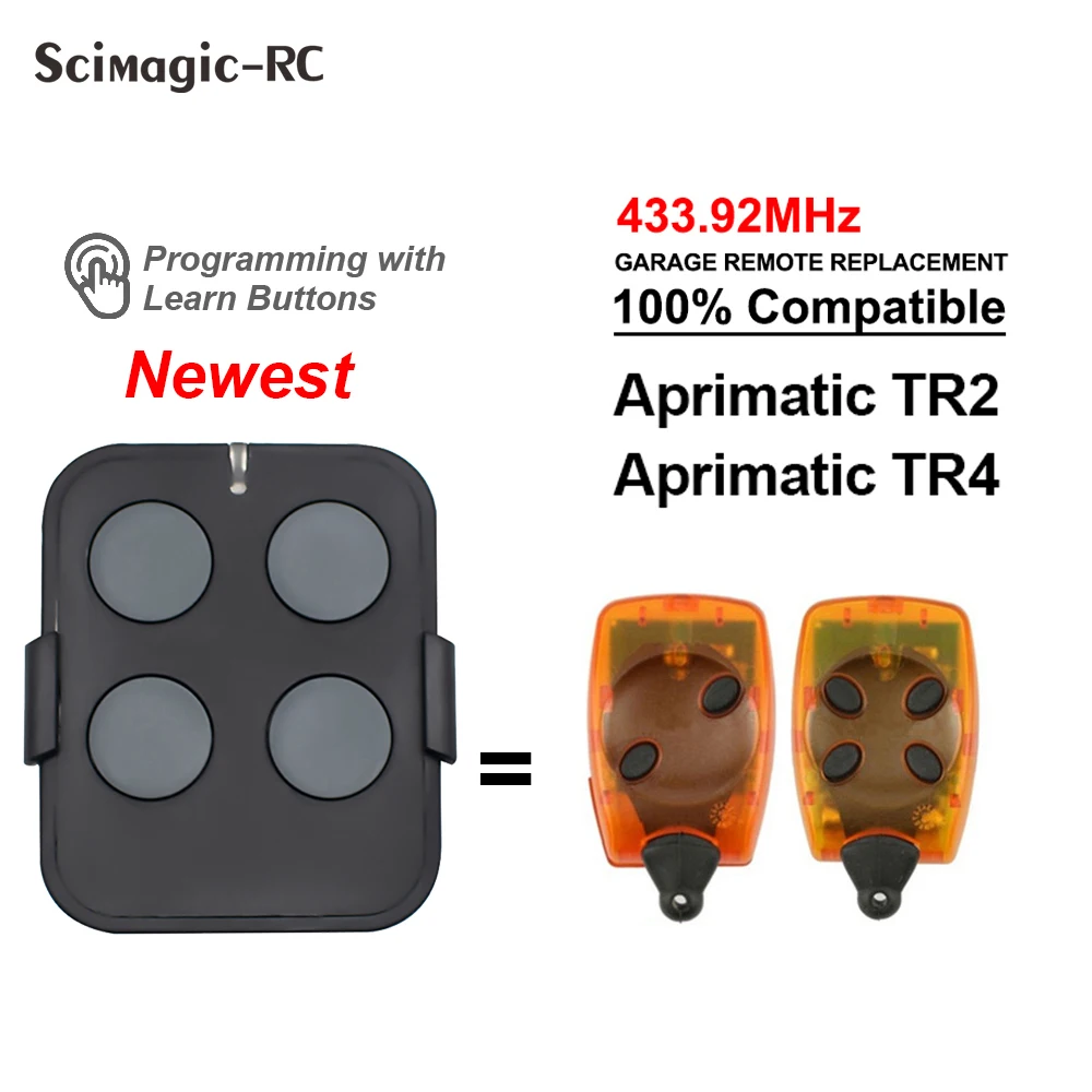 APRIMATIC Diaľkový ovládač Pre Garážové Aprimatic TR2 TR4 Brány Keychain 433.92 MHz Rolling Code Vysielač
