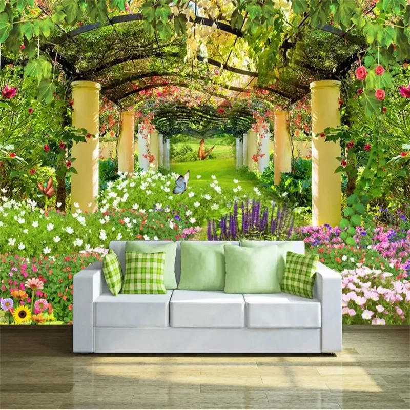 beibehang Vlastnú tapetu 3D trojrozmerná nástenná maľba záhradný kvetina stand TV joj stene obývacej izby, spálne dekorácie обои