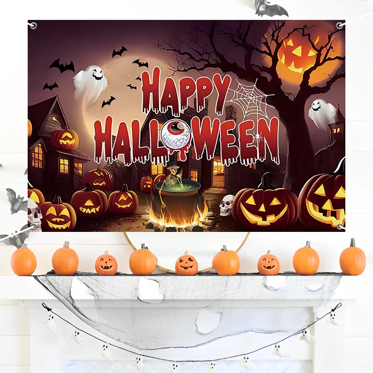 Halloween Tekvica Čarodejnice Krvavé Pozadie 2023 Halloween Dekorácie Horor Halloween Party Dekor Hrôzostrašnej Atmosféry Pozadia