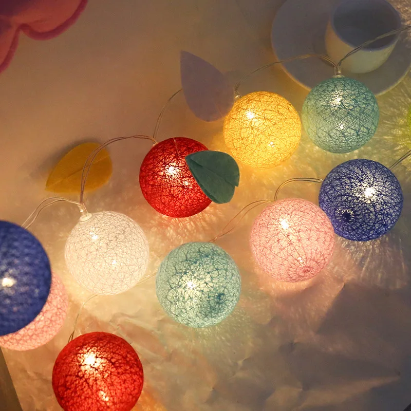 LED Bavlna Loptu Svetlo String Vianoce, Valentína, Narodeniny, Party Vonkajšie Dovolenku Svadobné Party detské Postieľky Víla Svetelné Dekorácie