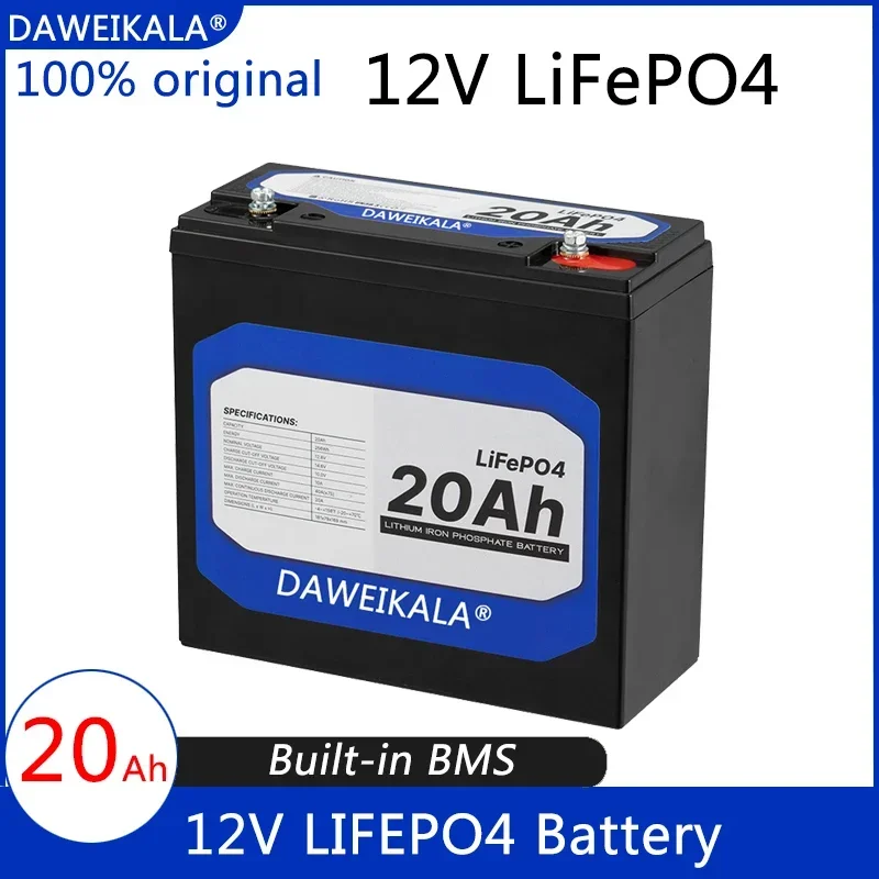 Nové 12V 20Ah LiFePo4 Batérie, Lítiové Železa Fosfát 12V 24V LiFePo4 Nabíjateľná Batéria pre Dieťa Skútre Lodné Motora Žiadna Daň