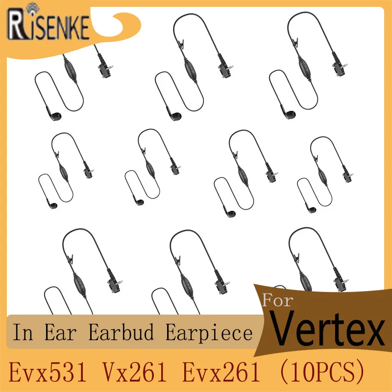 RISENKE-Štandardné In-Ear Slúchadlá pre Vertex Evx 531 Evx531 Vx261 Evx261 Evx261 Evx-261 Rádio Headset, 10Pcs