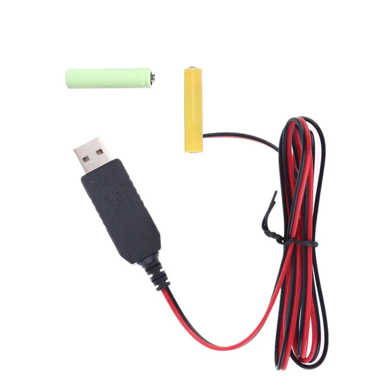 T8WC USB Power Converter Eliminators Kábel Vymeňte 2pc 1,5 V LR03 AAA Konektor