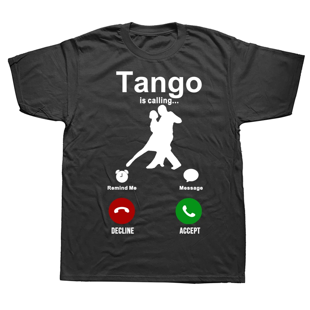 Tango Tanečný Volá T Košele Letné Štýl Grafiky Bavlna Streetwear Krátky Rukáv Narodeninám T-shirt Pánske Oblečenie