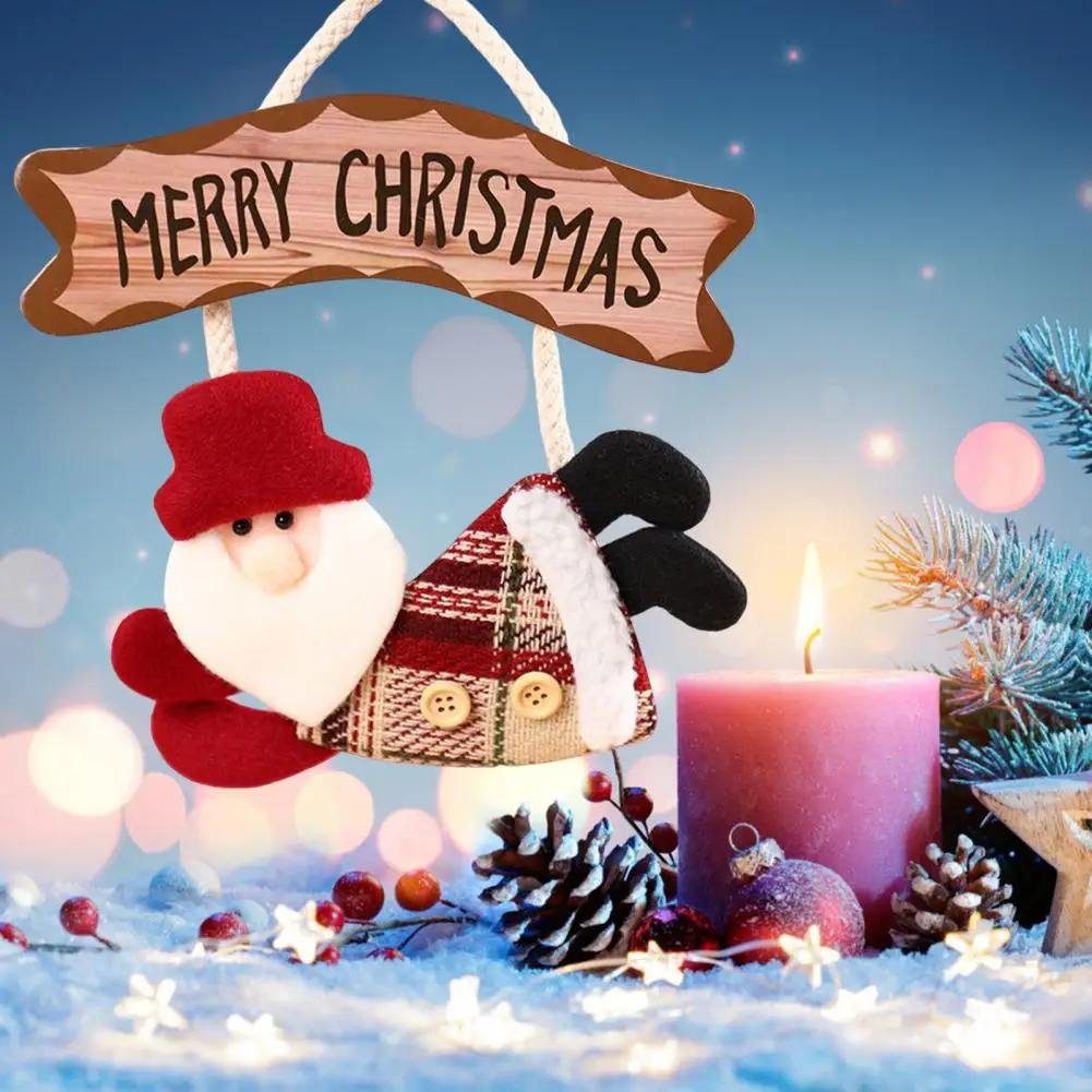 Vianočný Stromček Prívesok Opotrebovaniu Santa Claus Bábika Oko-lov Snehuliak Elk Bábika Cartoon DIY Vianočné Závesné Ozdoby